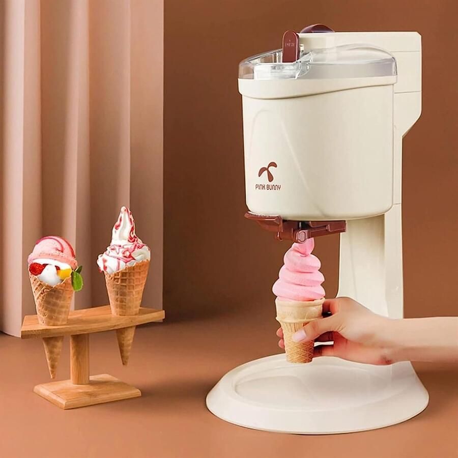 Elektrische Ijsmachine Softijsmachine Thuis Zelf Zoete Tijd Eenvoudige Bediening 28.6cm Breed