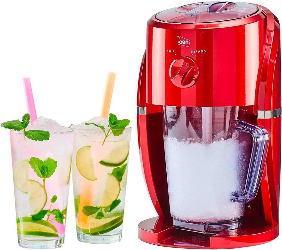 Elektrische IJsschaaf IJsrasp Machine Cocktails Maken Verwijderbare Kan 1 Liter Capaciteit Rood