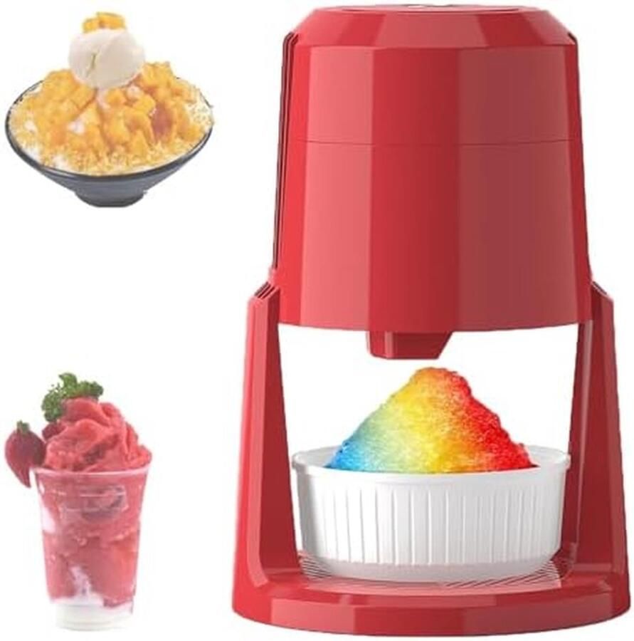 Elektrische Ijsvergruizer Slushmaker Smoothie Drankjes Maken Twee Snelheden 181x181x272mm Wit