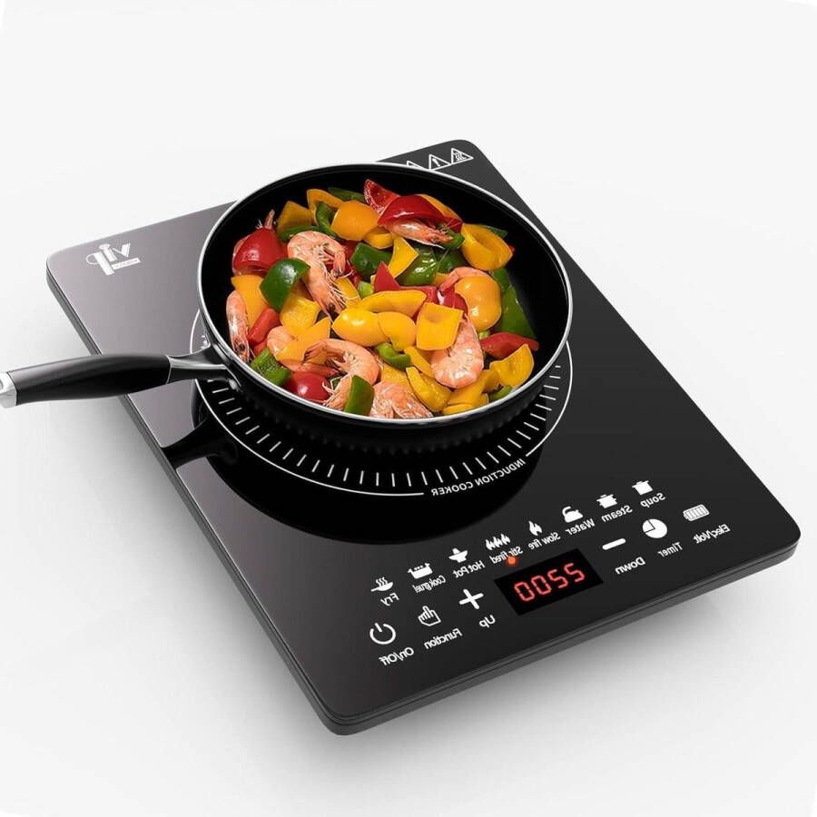 Elektrische inductiekookplaat met meervoudige instellingen 2200 W draagbare inductiekookplaat ultradun design 8 modi sensorbediening thuis reizen RV