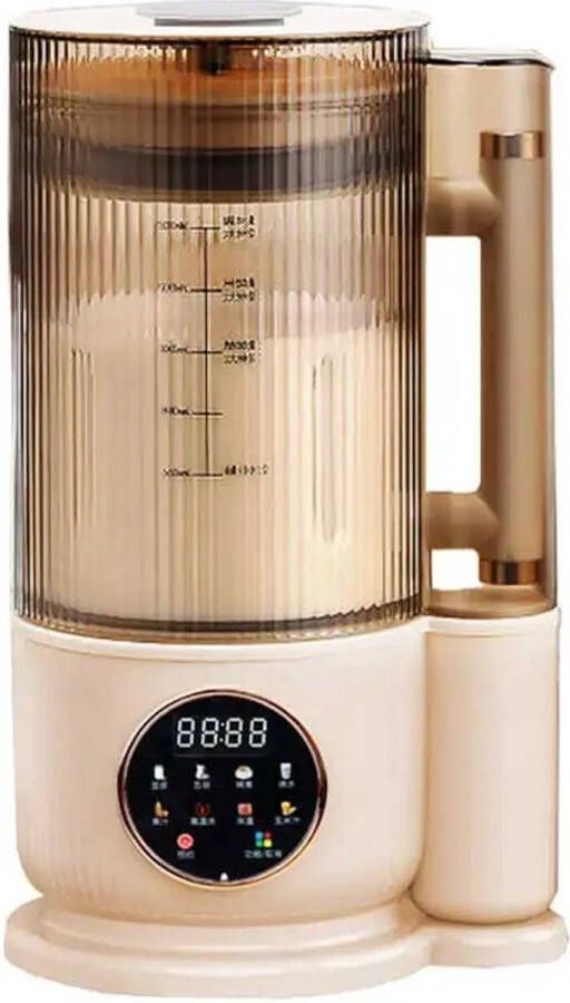 Elektrische Juicer Blender Toutchscreen Blender Sojamelk machine Keuken blender Keuken machine Mixer 10 blad-mes Beige 1500ML