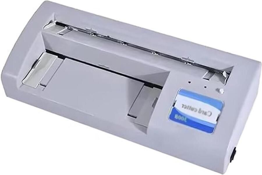Elektrische Kaartsnijmachine Visitekaartjes Maker Kaarten Snijden Automatisch Dual In-Feed 30 Kaarten Min Zwart