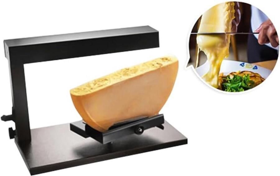 Elektrische Kaas Smelter Kaaswarmer Raclette Kaas Smelten Snel Verwarmen 36x9 cm Verwarmingsgebied Zwart
