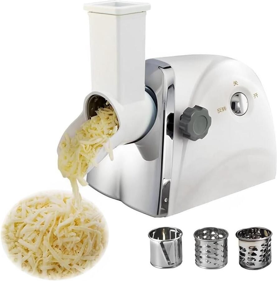 Elektrische Kaasrasp Groentesnijder Versnipperaar Snel Ingrediënten Bereiden 300W Krachtige Motor 18x35x27.5cm