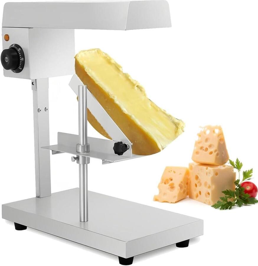 Elektrische Kaassmelter Raclette Machine Kaas Snel Kaas Smelten Verstelbare Hoek 20.5x36x40cm Zilver