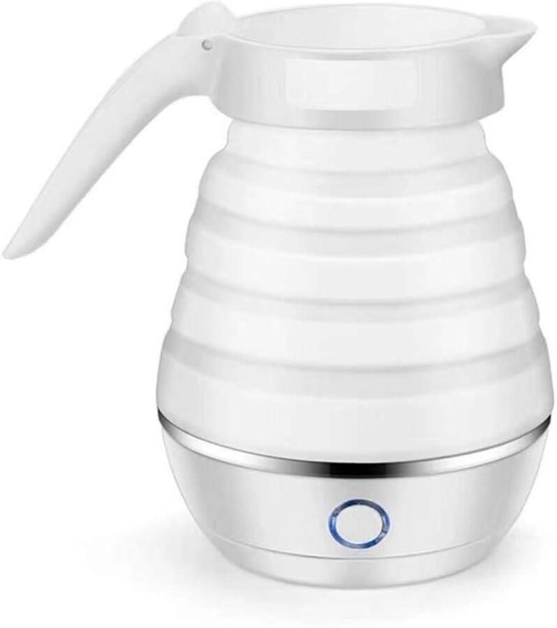 Elektrische Ketel Reis Waterkoker Snel Water Koken Opvouwbaar Ontwerp 06 Liter Wit