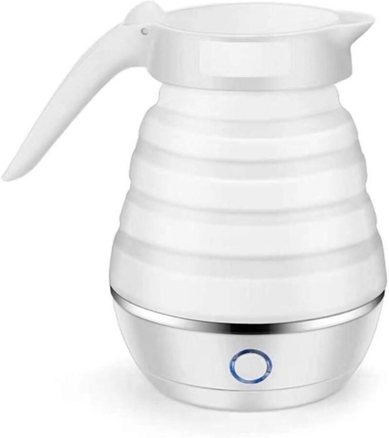Elektrische Ketel Reiskoker Waterkoker Water Koken Opvouwbaar Ontwerp 06L 600W Wit