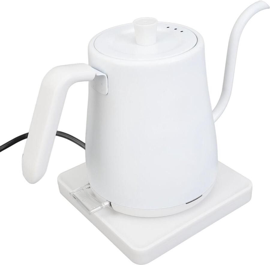 Elektrische Ketel Thee Ketel Koffie Maken Precisie Waterstroom 800 ml Wit
