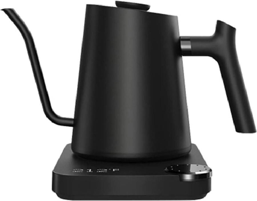 Elektrische Ketel Waterkoker Gooseneck Koffie Zetten Precisie Temperatuurregeling 0.9 Liter Zwart