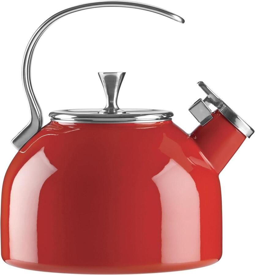 Elektrische Ketel Waterkoker Koffie Thee Fluitfunctie 2.5 Liter Rood