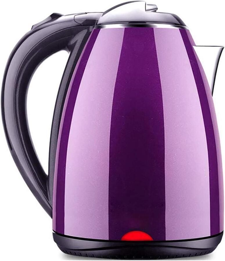 Elektrische Ketel Waterkoker Snel Water Koken Dubbele Wand 2 Liter Paars