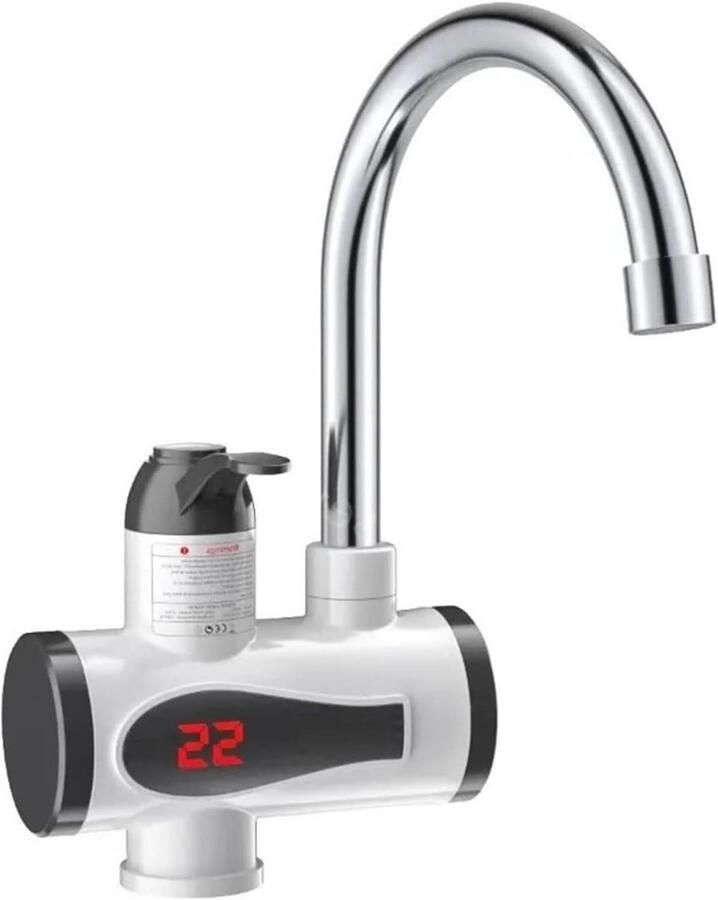 Elektrische keukenboiler kraan Direct warm water Snel koken Tankloze doorstromer 950 Gram Wit