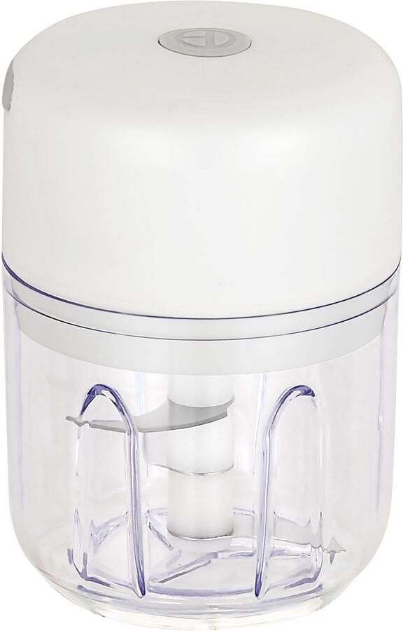 Elektrische keukenhakmolen 250 ml mini-elektrische mixer USB multi-hakmolen oplaadbaar 3 messen van roestvrij staal draagbare kleine mixer voor vlees fruit knoflook (wit)
