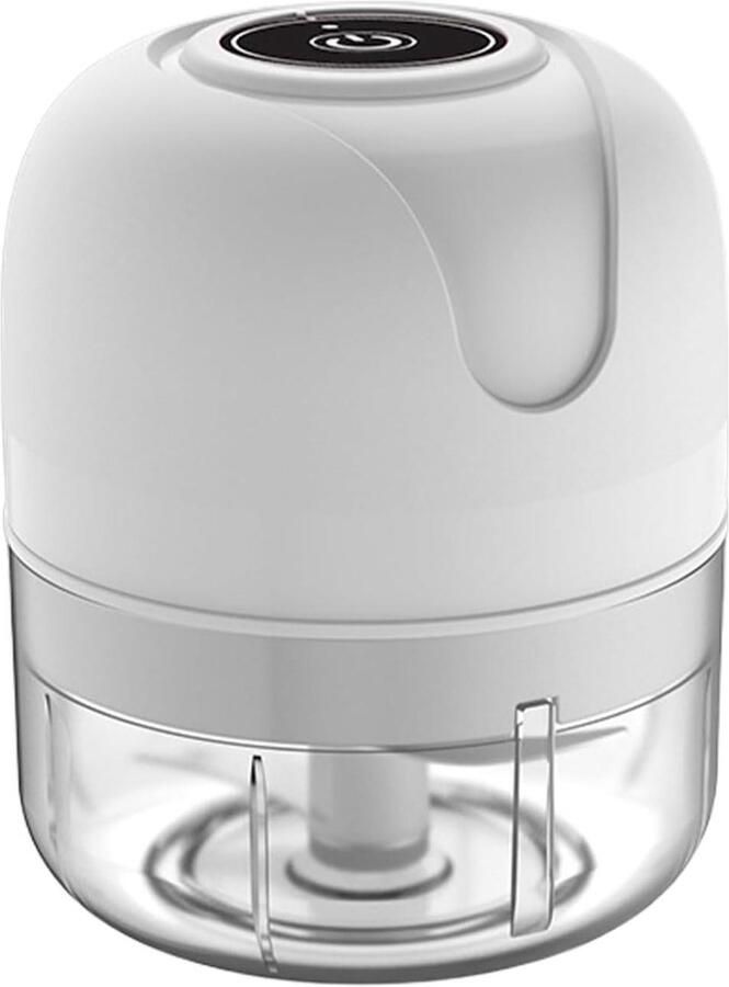 Elektrische Keukenmachine Groente Hakker Foodprocessor Snel Ingrediënten Snijden USB Oplaadbaar Draadloos 9x9x9 cm Wit