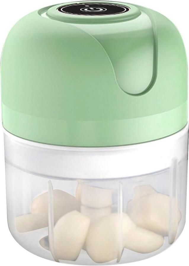 Elektrische Keukenmachine Groentehakker Blender Snel Ingrediënten Snijden Draadloos USB Opladen 250 ml Cyaan Blauw