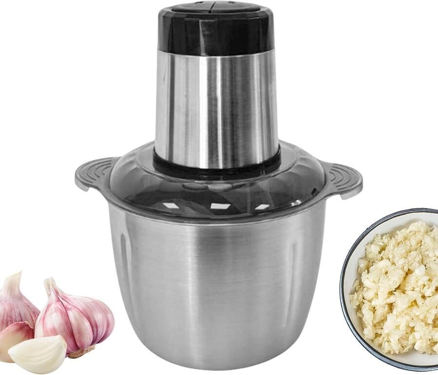 Elektrische Keukenmachine Mini Hakmachine Maaltijd Voorbereiding Roestvrij Staal 2 Liter Inhoud