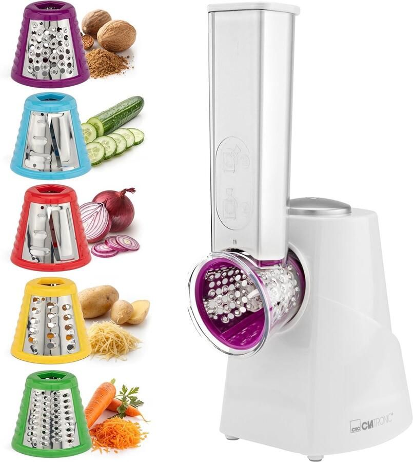 Elektrische Keukenmachine Snijmachine Rasp Groenten Bereiden Vijf Functies 150 Watt Vermogen Zwart