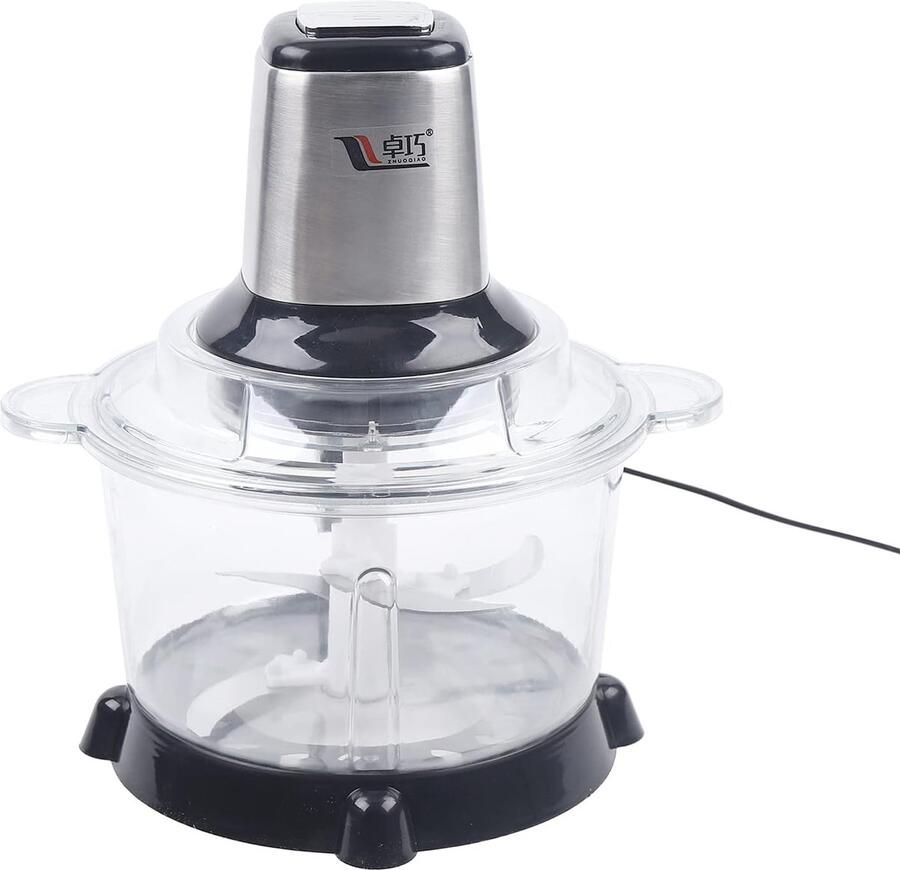 Elektrische Keukenmachine Universele Hakker Snel Ingrediënten Verwerken Grote 5L Houder 25x28 cm Zilver Zwart