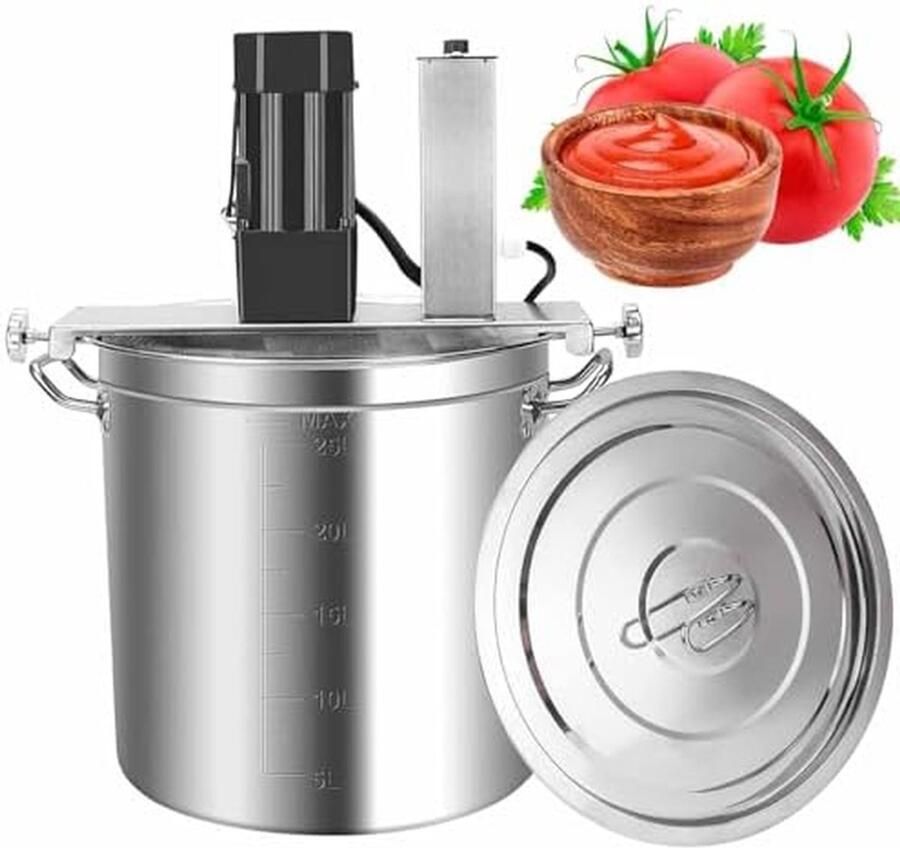 Elektrische Keukenmixer Automatische Mixer Voedsel Mengen Dubbellaags Roersysteem 40 Liter Zilver