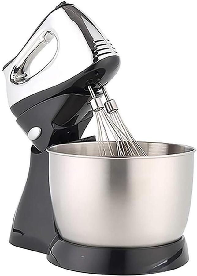 Elektrische Keukenmixer Standmixer Bakmachine Bakken en Koken Kantelbare Kop Schenktuit 3 Liter Kom Zilver