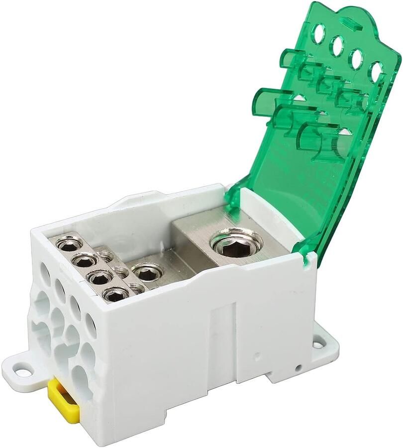 Elektrische klemmenblok DIN-rail UKK 690 V universele stroomaansluitdoos voor verdeelkasten hoogspanningskasten (groen 400 A)