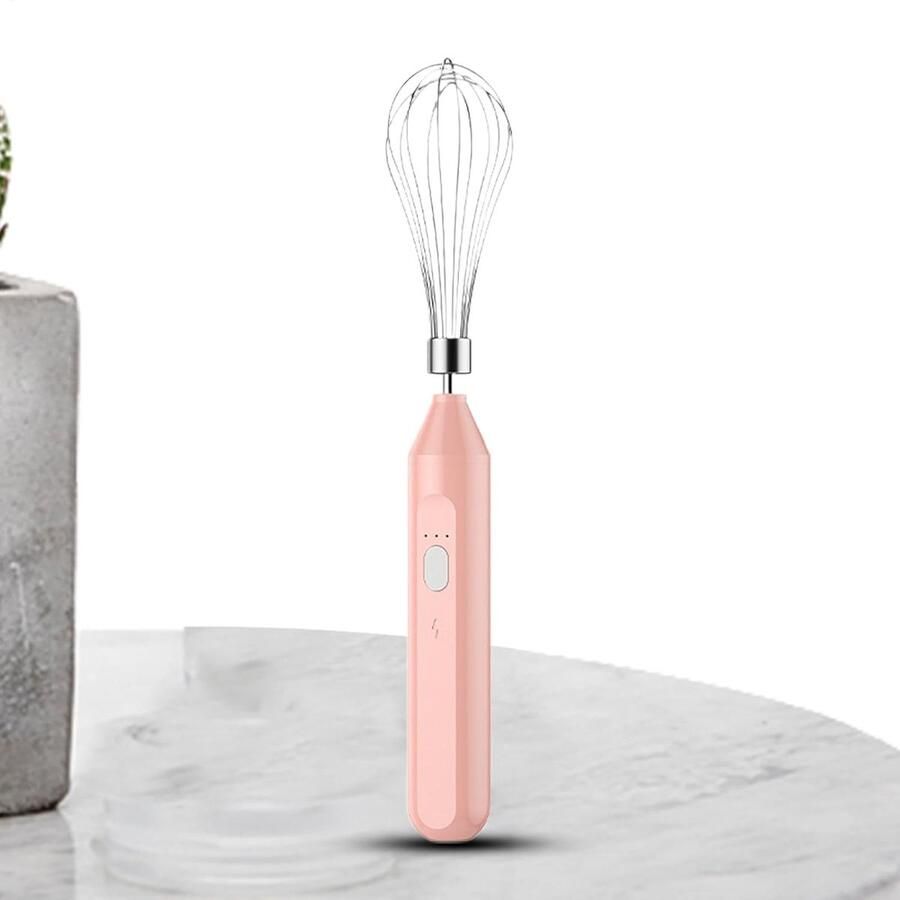 Elektrische Klopper Handmixer Drankjes Bereiden Drie Snelheden 800mAh Batterij Roze