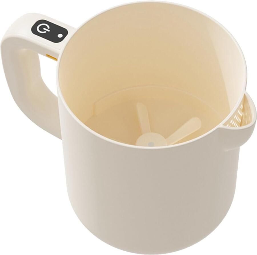 Elektrische Klopper Keukenmixer Opschuimer Beslag Saus Maken Draadloos Oplaadbaar 1 Liter Capaciteit Beige