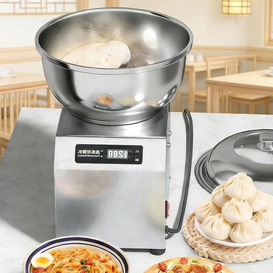 Elektrische Kneedmachine Keukenmachine Mixer Deeg Maken Dubbele Rotatie Technologie 8 kg Capaciteit Zilver