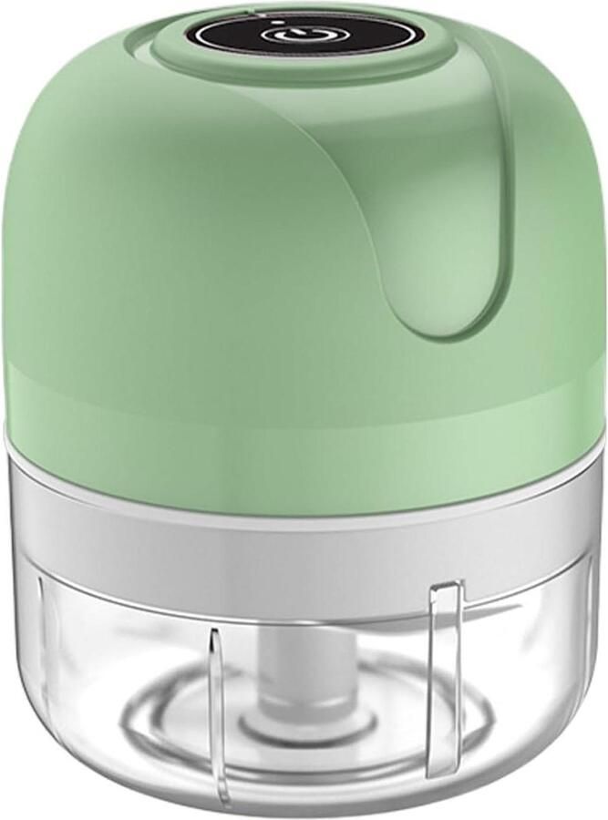 Elektrische Knoflook Chopper Keukenmachine Mini Eten Bereiden Draadloos en USB-Oplaadbaar 250 ml Cyaanblauw