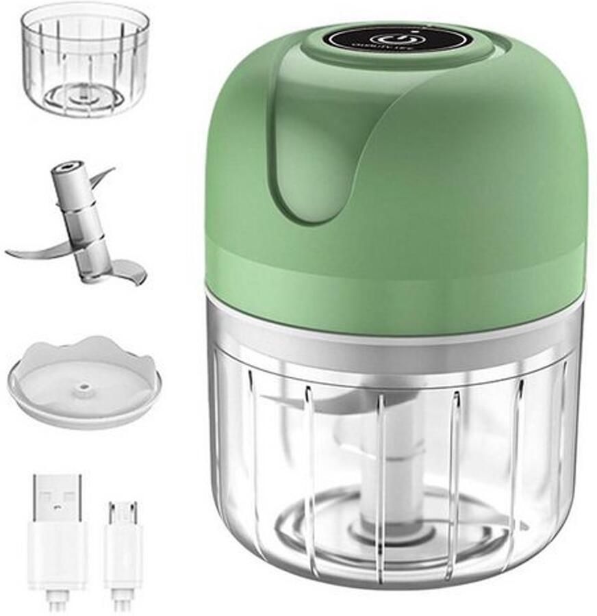 Elektrische knoflookhakker 250 ml knoflooksnijder met USB-aansluiting multifunctionele groentehakker