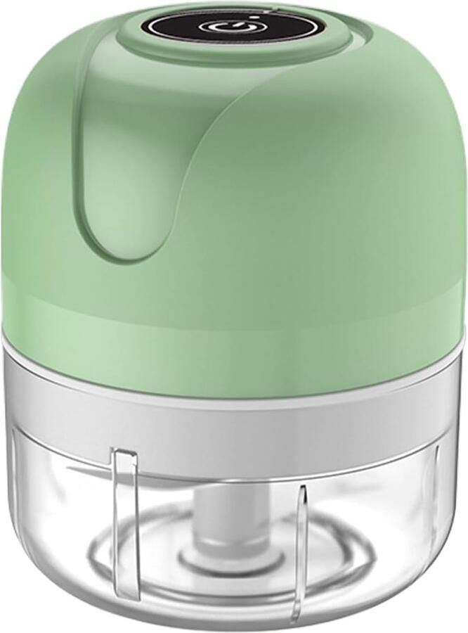 Elektrische Knoflookhakker Keukenmachine Mini Snel Ingrediënten Snijden Draadloos USB-Oplaadbaar 250 ml Cyaanblauw