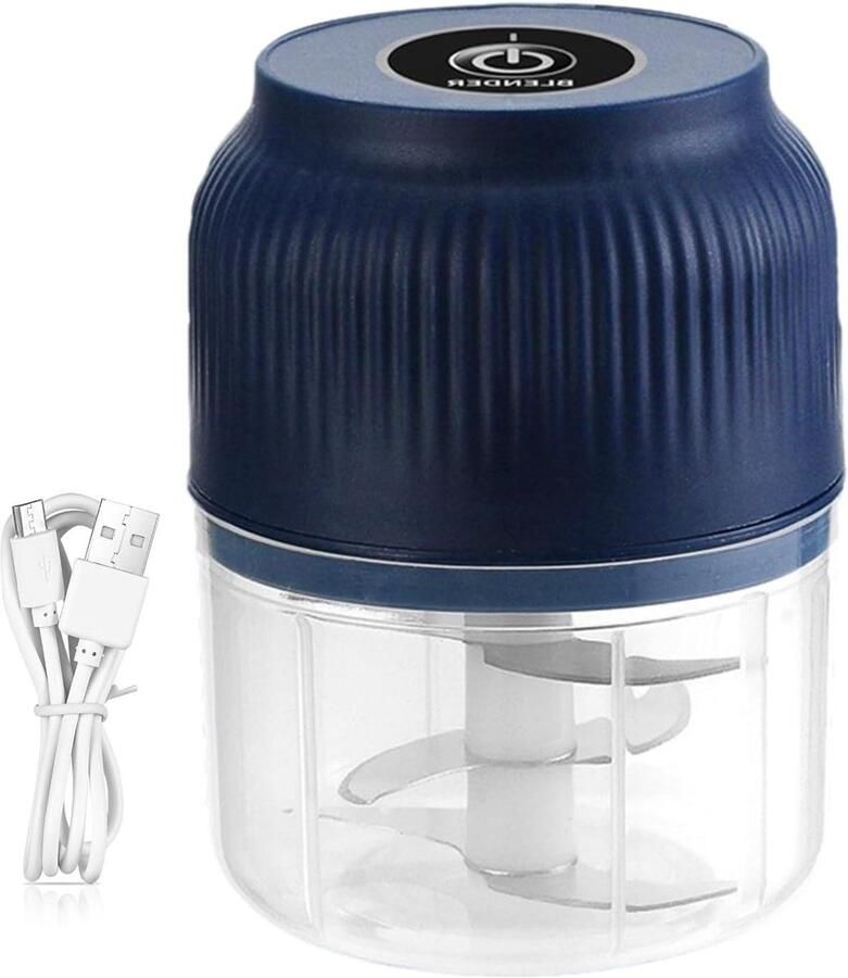 Elektrische Knoflookhakker Mini Keukenmachine Maaltijden Bereiden Veelzijdig Haken 12 x 8 cm Meerkleurig