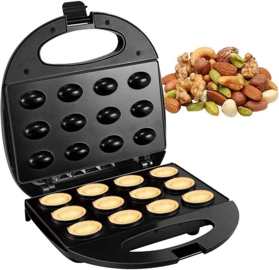 Elektrische Koekjes Maker Walnoot Cake Maker Snacks Bakken Antiaanbaklaag 25.1 x 10.7 x 25.1 cm Veelkleurig