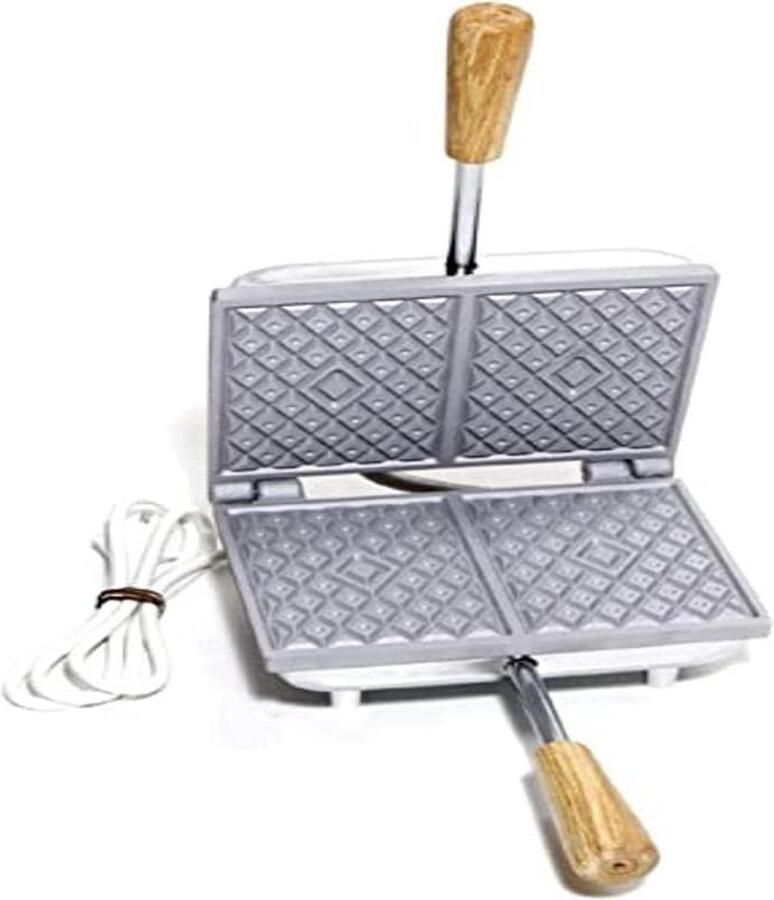 Elektrische Koekjesdoos Wafelijzer Koekjes Thuis Bakken Antikleefcoating 600 Watt Verchroomd