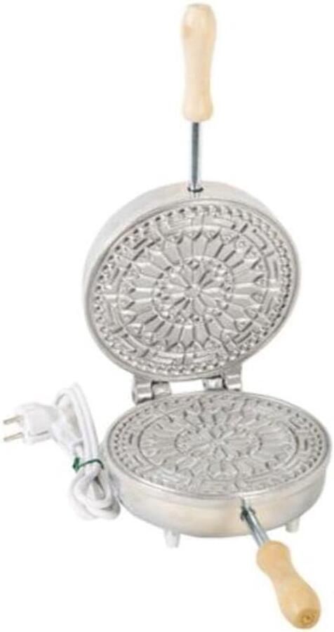 Elektrische Koekjesmaker Wafelijzer Rosette Kruimelige Koekjes Bakken Dunne Crispy Resultaten 23.5 x 19 x 15 cm