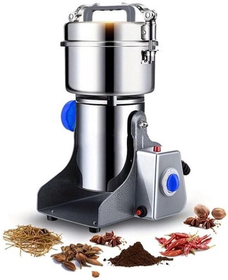 Elektrische Koffie- En Kruidenmolen – Koffiemolen – Kruidenmolen – Notenmaler – Maalmachine – Roestvrijstalen Design – Instelbare Maalgraad - Foto 2
