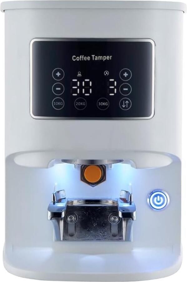 Elektrische Koffie Tamper Espresso Aanstamper Consistente Espresso Instelbare Precisiedruk 58mm Zilver