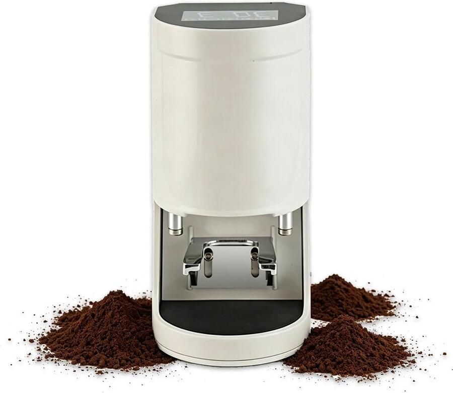 Elektrische Koffie Tamper Espresso Aanstamper Consistente Espresso Maken Instelbare Druk 5-30kg 58 mm Wit