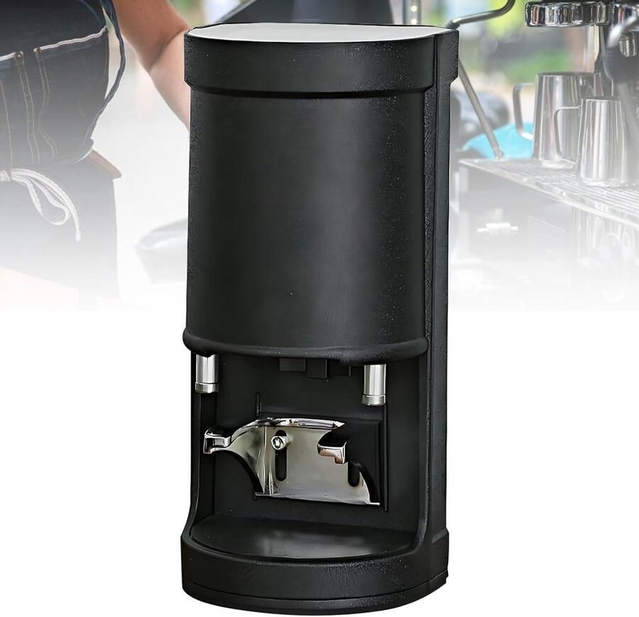 Elektrische Koffie Tamper Espresso Tamper Automatische Tamper Espresso Bereiden Instelbare Drukinstellingen 58mm Zwart