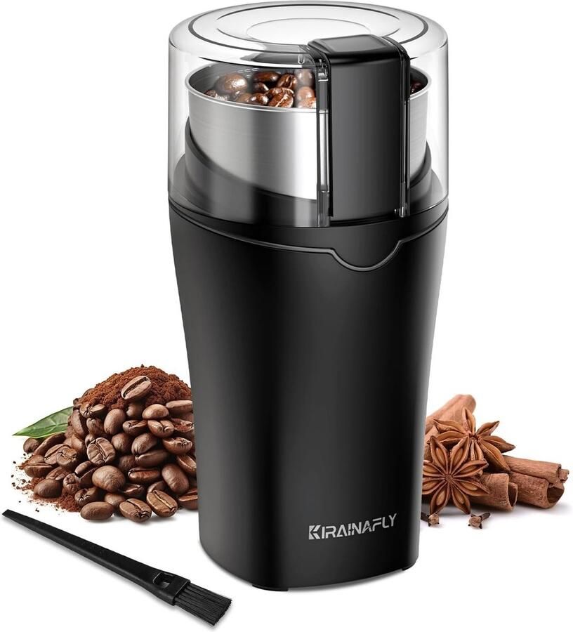 Elektrische Koffiebonenmaler en Kruidenmaler Donkergrijs 300W Snelle Maling voor Koffiebonen en Specerijen