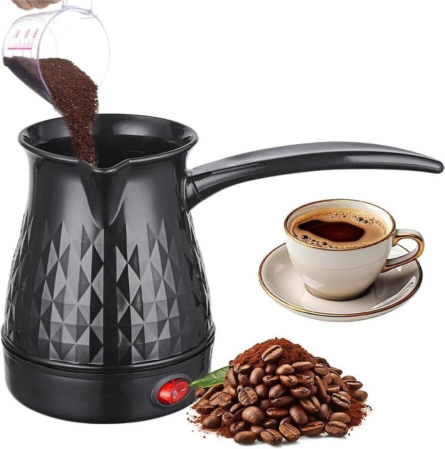 Elektrische koffiekan 500 ml espresso inductie mokka-koffiekan draagbare koffiekoker Turkse koffiekoker melkkan theepot waterkoker voor thuis camping kantoor reizen