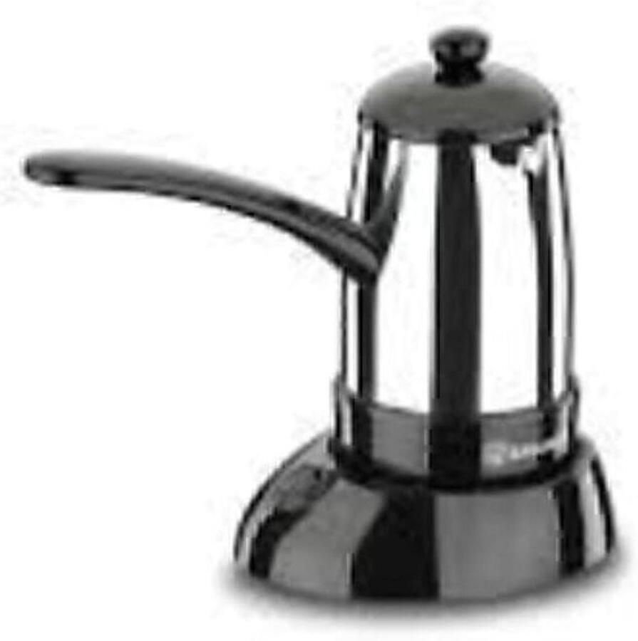 Elektrische koffiekoker Mokka espresso Koffie zetten Roestvrij staal 4 mokkassen Zilver
