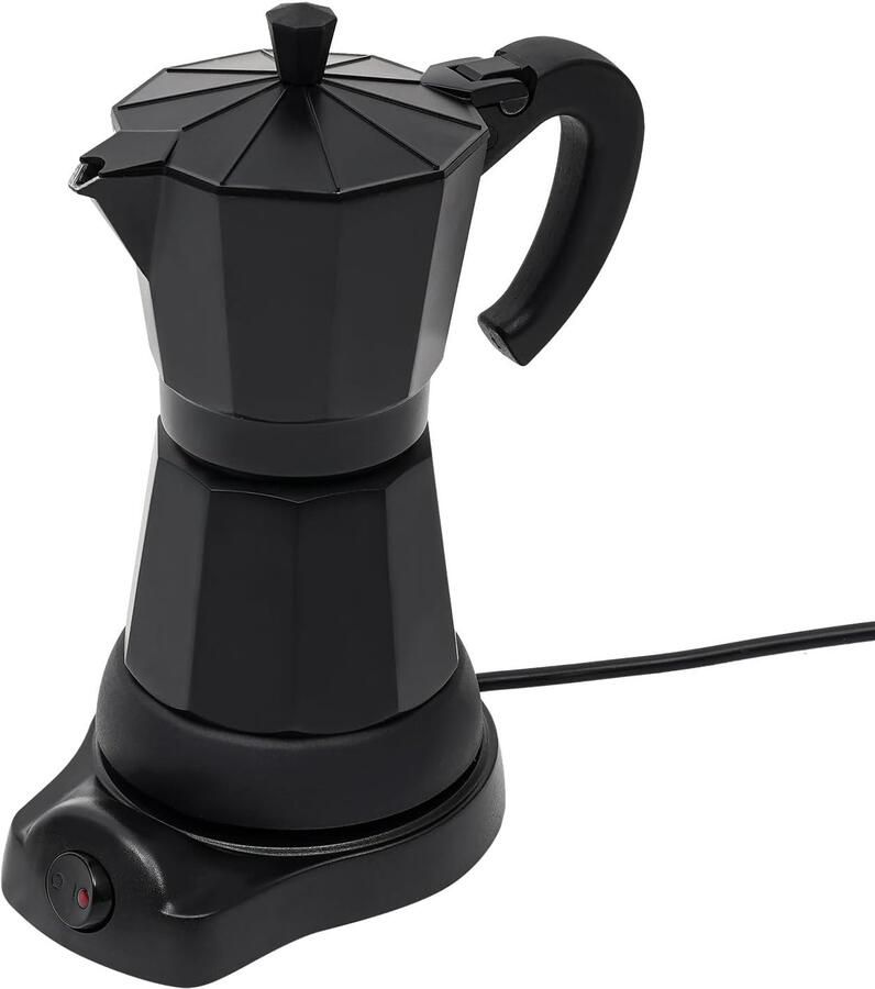 Elektrisch koffiezetapparaat 480 W roestvrij staal draagbare mokka machine snel en efficiënt Vemera