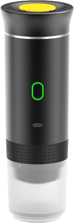 Elektrische Koffiemachine Reis Koffiezetapparaat Koffie Zetten Onderweg Grote Batterij Capaciteit 60 ml Tank Zwart