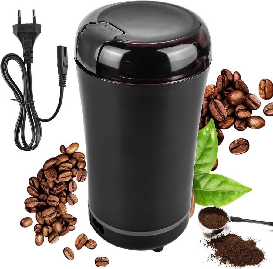 Elektrische Koffiemolen 240W voor Koffiebonen en Specerijen Roestvrijstalen Messen Geluidsarm en Eenvoudig te Reinigen