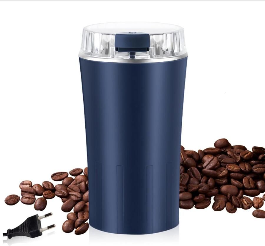 Elektrische koffiemolen – 300 W – met 304 roestvrijstalen mes – BPA-vrij – met reinigingsborstel – automatische molen voor koffie kruiden noten granen.=