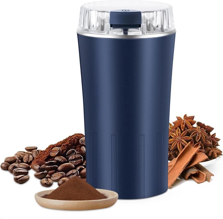 Elektrische Koffiemolen –300W Koffiebonen Kruiden Molen Compact Roestvrij Staal Voor Koffiebonen en Specerijen