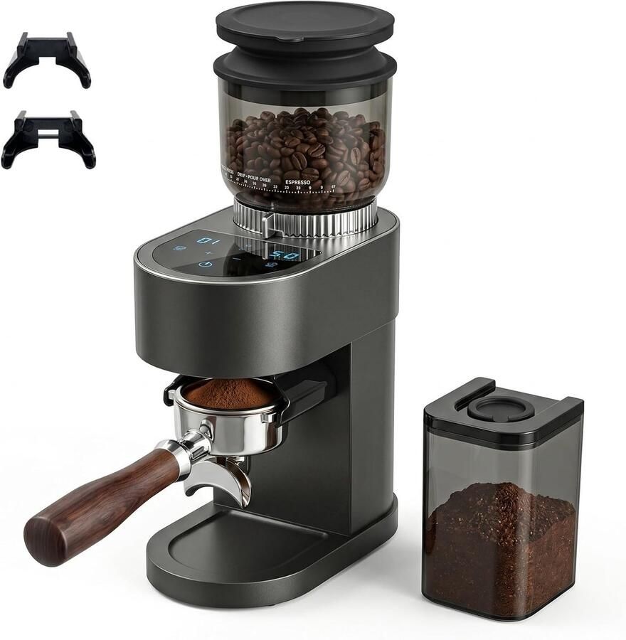 Elektrische Koffiemolen – 60 Maalstanden – 48 mm Conische Maalschijven – Touchscreen – 250g Bonenreservoir
