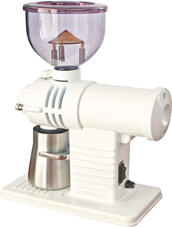 Elektrische Koffiemolen Automatische Molen Verse Koffie Maken 10 Maalstanden 225g Trechter Wit
