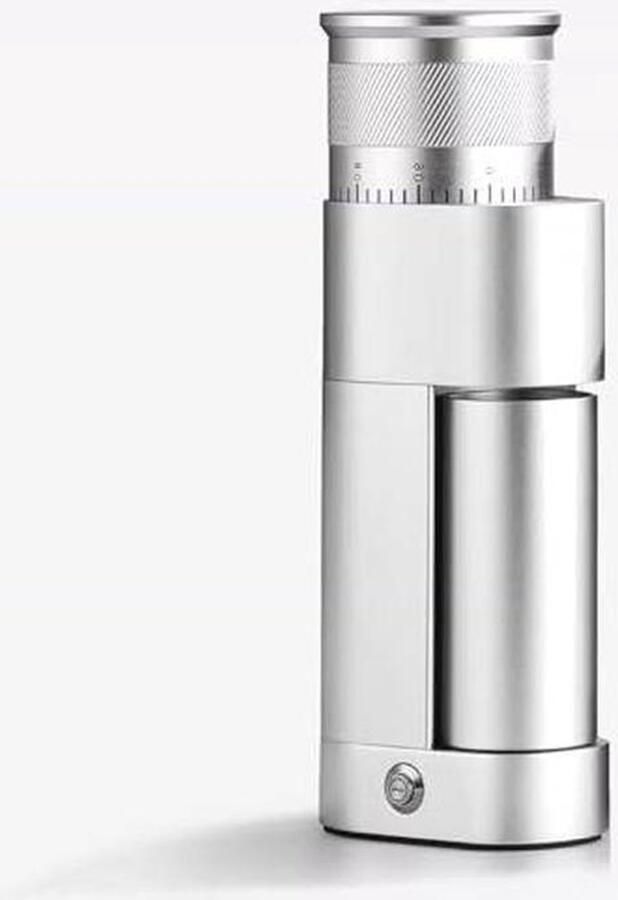 Elektrische Koffiemolen Bonenmaler Conisch Koffie Zetten Traploze Maalinstelling 95 x 75 x 266 cm Zilver